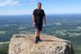 An image of Claudio Cortes hiking