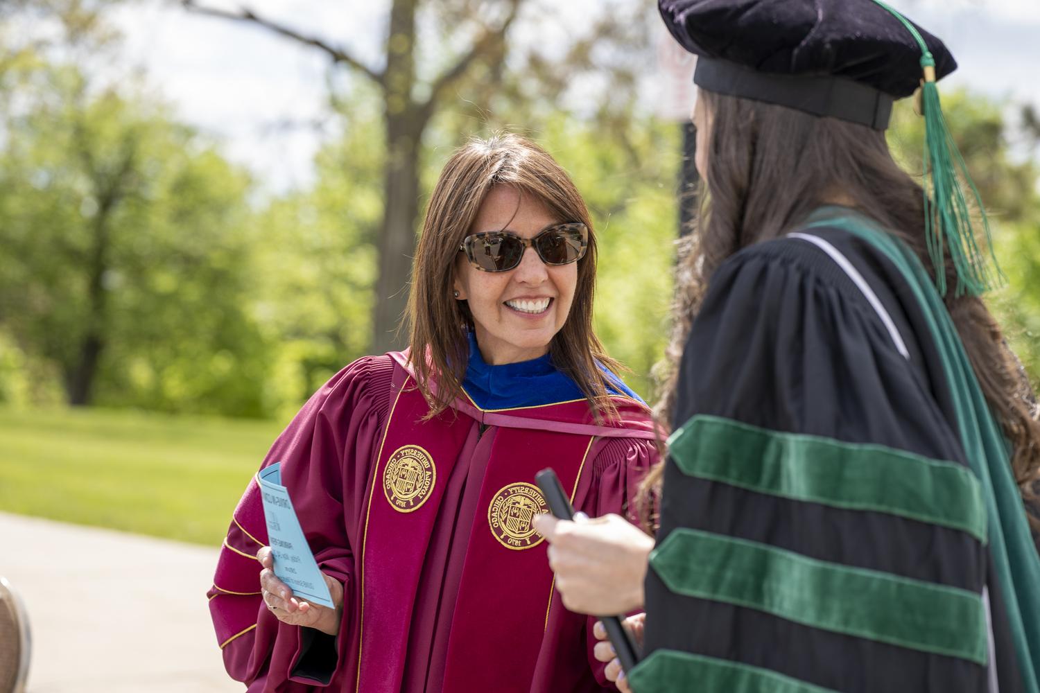 An image of Sandy LaBlance at OUWB 2021 Commencement